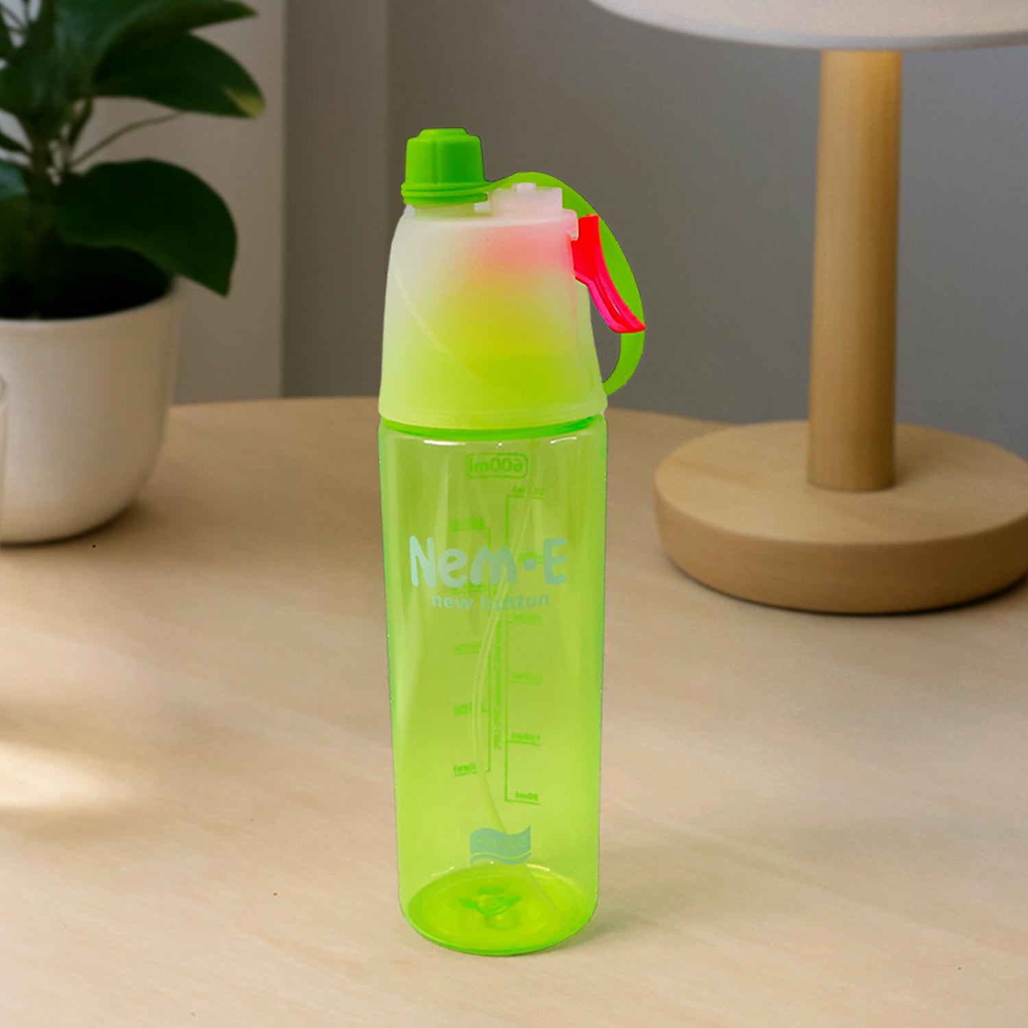 Plastic Dual Function Sports Water Bottle With Built-in Mist Spray And Leakproof Cap (600ml  1 Pc) Plastic Dual Function Sports Water Bottle With Built-in Mist Spray And Leakproof Cap (600ml  1 Pc)